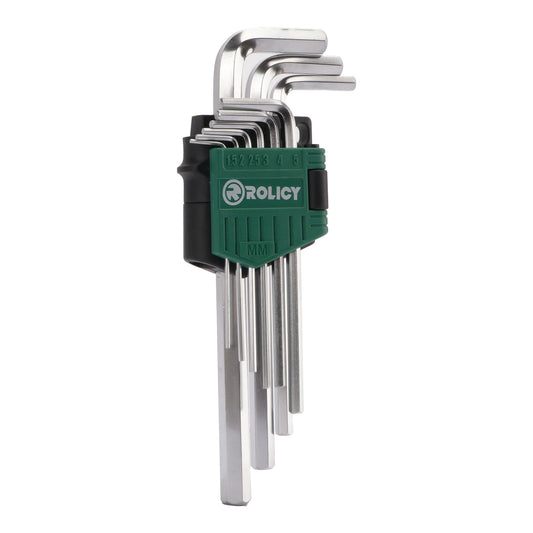 Rolicy 9pcs Long Arm Hex Key Set