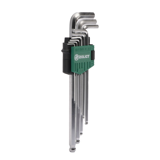Rolicy 9pcs Extra Long Arm Ball Point Hex Key Set