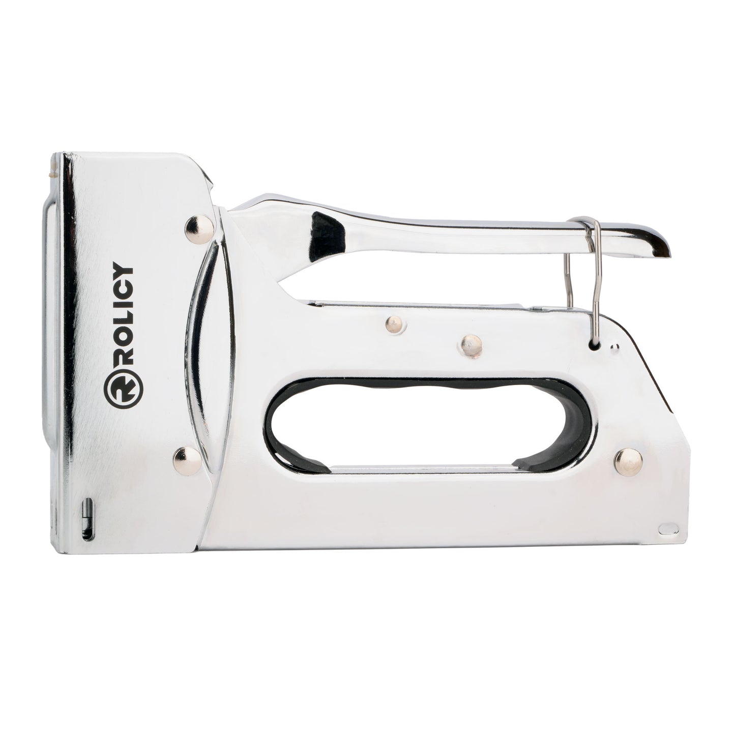 Rolicy Heavy Duty Staple Gun with All Metal Construction, Lock Down Handle, Visible Re-fill Indicator, and Convenient Bottom Loading for Quick Jam Clearing - Ideal for Insulation, Plastic Sheeting, Carpets, Cardboard, Mouldings, Beading,and Frames