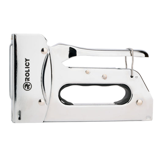 Rolicy Heavy Duty Staple Gun with All Metal Construction, Lock Down Handle, Visible Re-fill Indicator, and Convenient Bottom Loading for Quick Jam Clearing - Ideal for Insulation, Plastic Sheeting, Carpets, Cardboard, Mouldings, Beading,and Frames